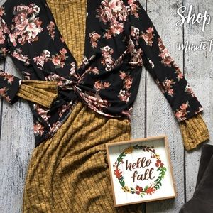 Mustard sweater dress